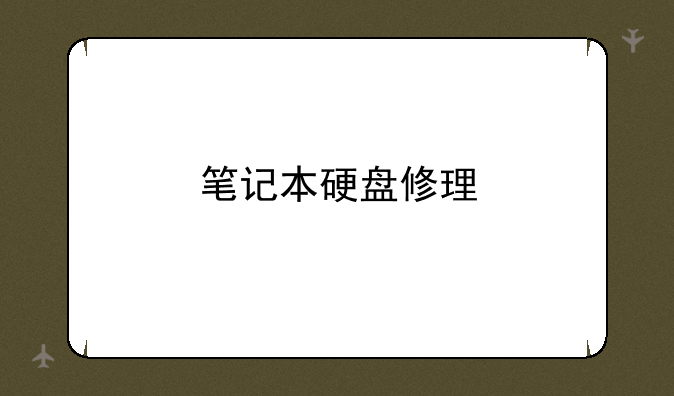 笔记本硬盘修理