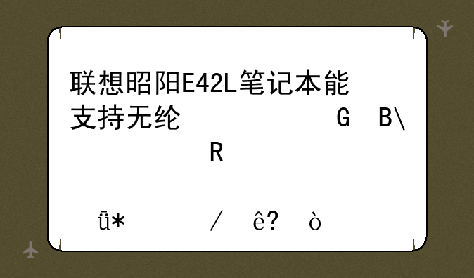联想昭阳E42L笔记本能支持无线上网吗?要用那个驱动程序？