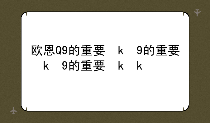 欧恩Q9的重要参数